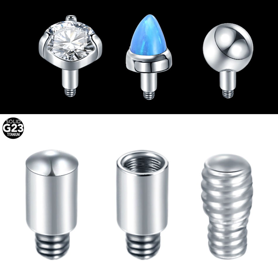 Body Jewelry Dermal - 1PC 티타늄 마이크로 피부 앵커 연장