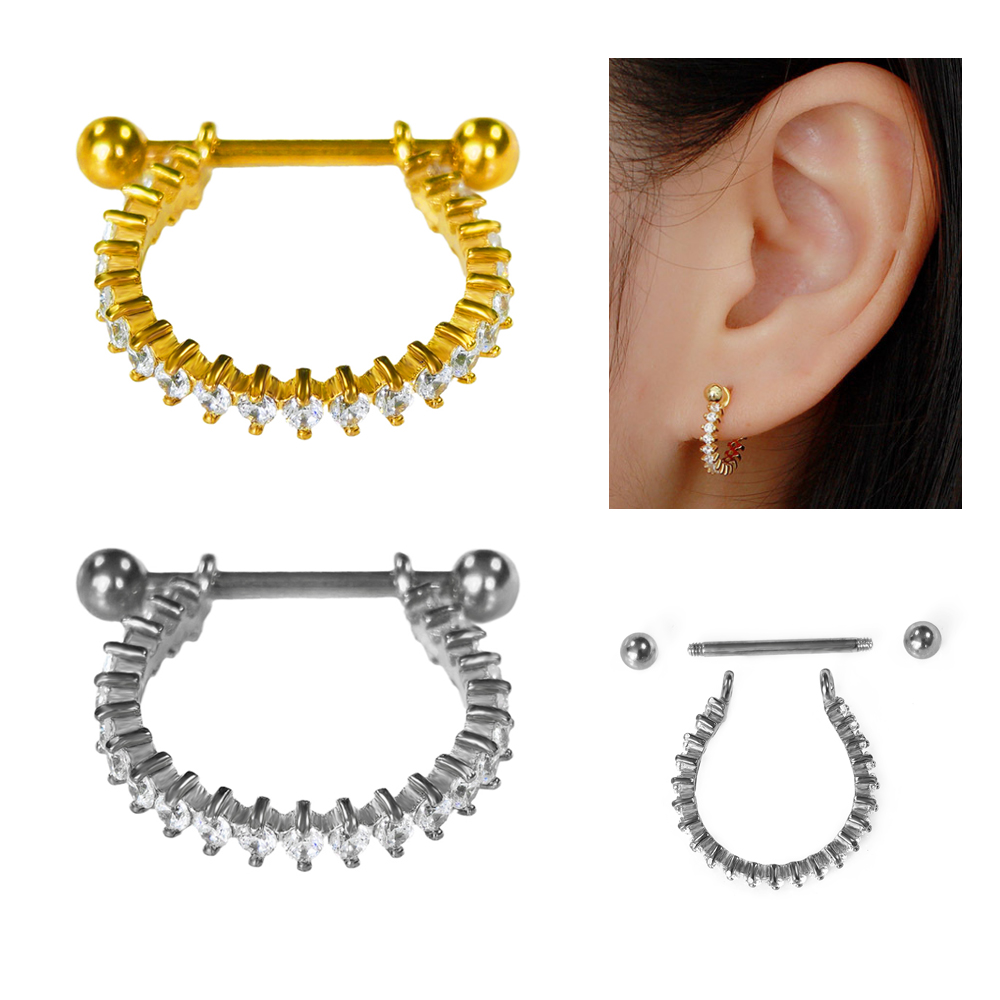 Conch Earring Hoop - 100% 316L 스테인레스 스틸 서클 귀걸이