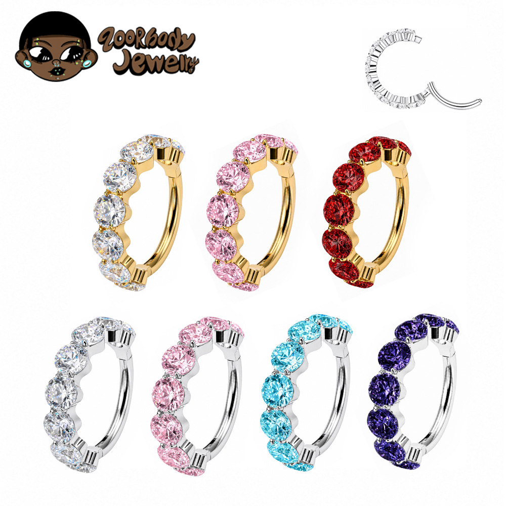 Conch Earring Hoop - 조르 F136 티타늄 럭셔리 지르콘 힌지