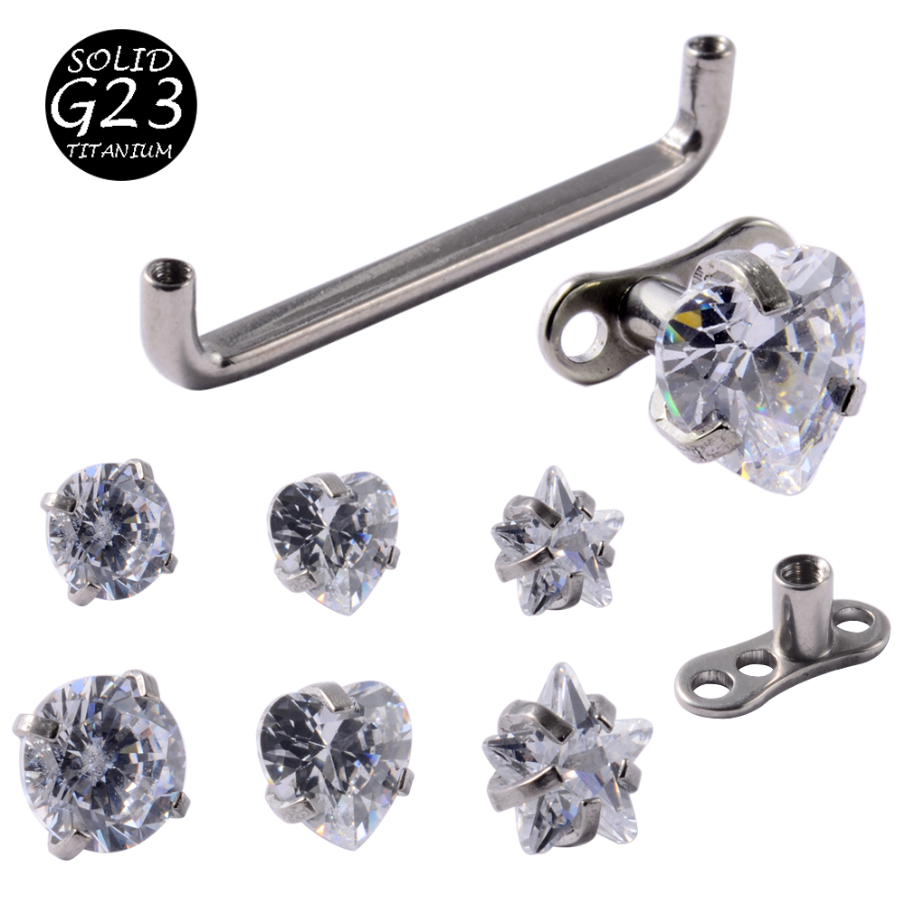 Body Jewelry Dermal - 1Peice G23 티타늄 피부 앵커 다이버