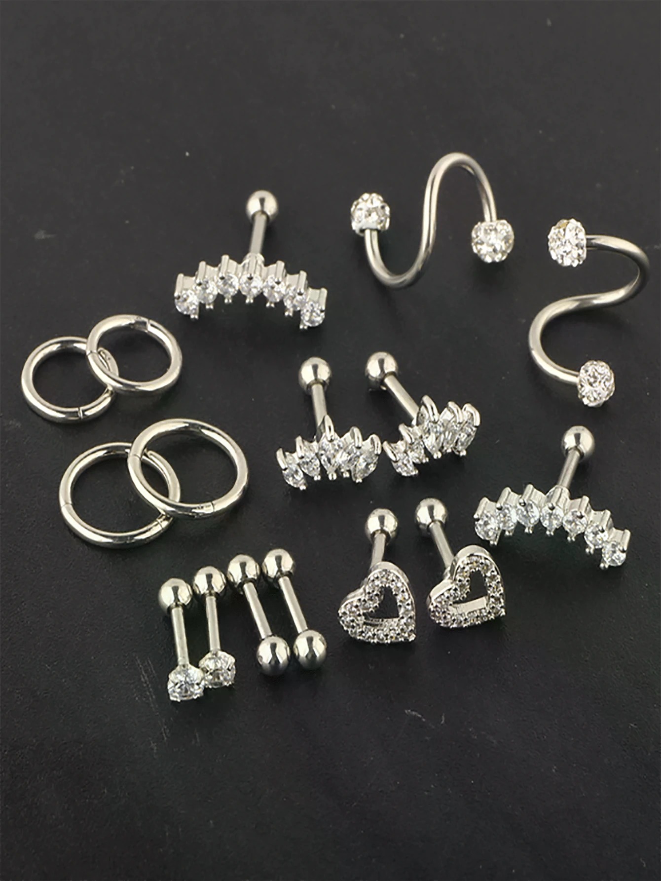 Conch Earring Hoop - SGIAWETA-16pcs 16G 연골 귀걸이 트라거스 피어싱