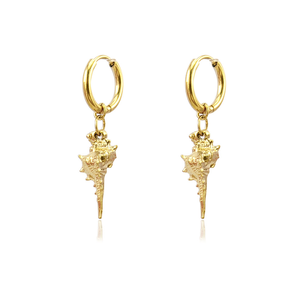 Conch Earring Hoop - 후이당 귀걸이 트렌드 2025 물고기 꼬리