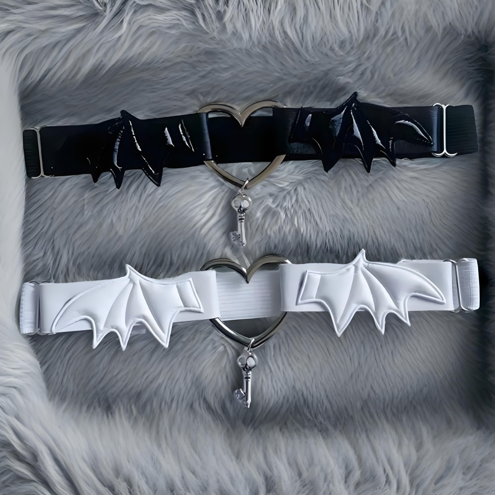 Body Jewelry Leg Chain - 고딕 하라주쿠 블랙 하트 윙 다리