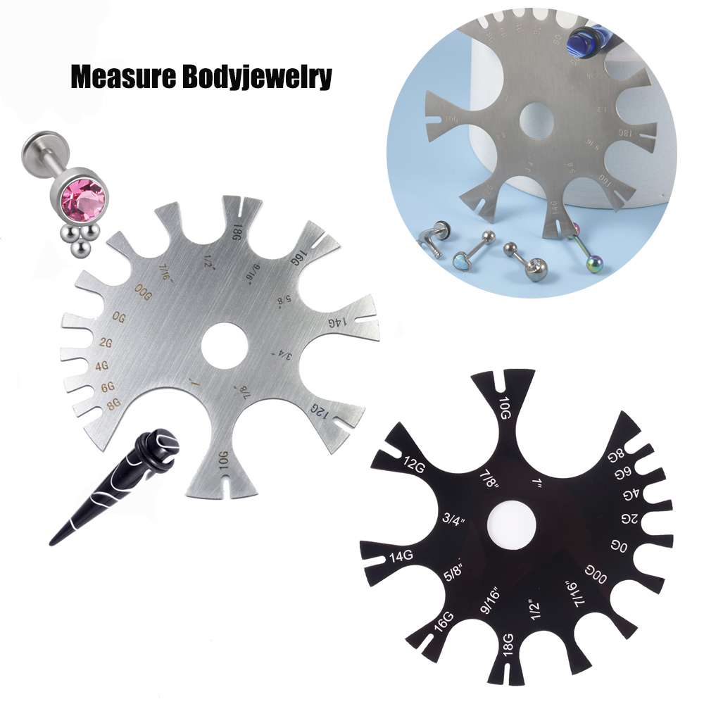 Body Jewelry Measurements - 1/5개 스틸&아크릴 18g 1인치 게이지 휠