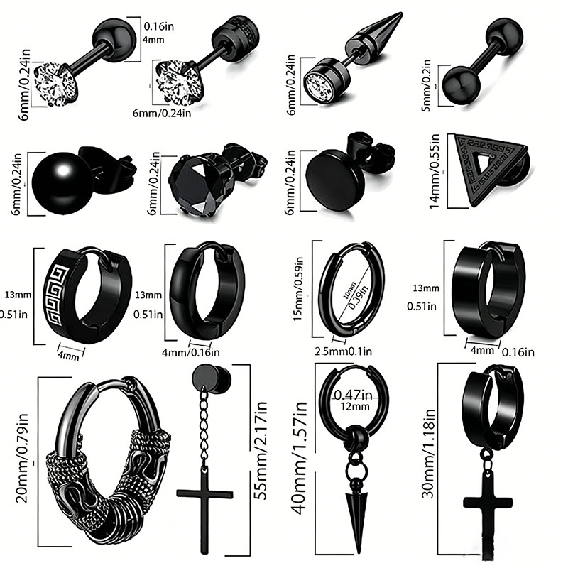 EVISPOL 1쌍 펑크 스테인리스 스틸 스터드 귀걸이 - Conch Earring Hoop 리뷰 및 가격