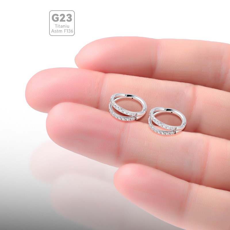 ASTM F136 티타늄 콘치 후프 링 이중 레이어 귀 - Conch Earring Hoop 리뷰 및 가격