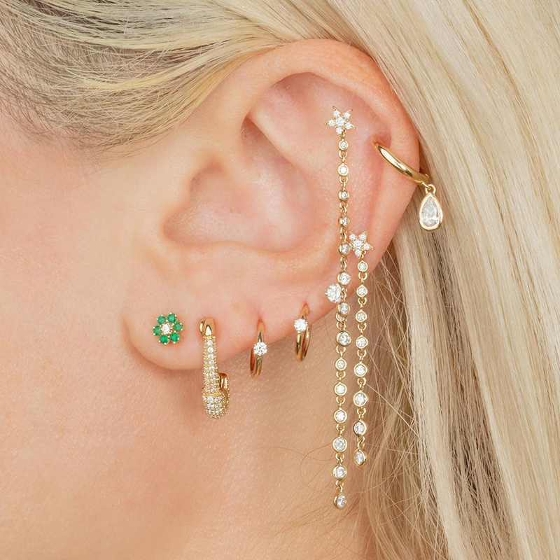 CRMYA 골드 실버 컬러 서클 귀걸이 여성을위한 CZ - Conch Earring Hoop 리뷰 및 가격