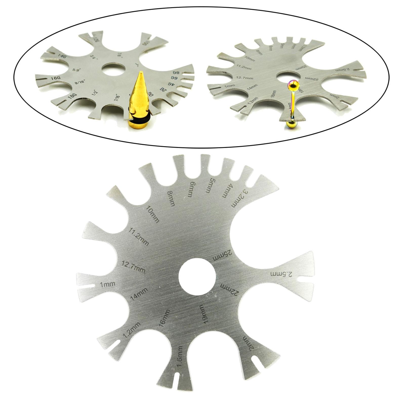 바디 주얼리 피어싱 게이지 코와 혀용 전문가용 정밀 게 - Body Jewelry Measurements 리뷰 및 가격