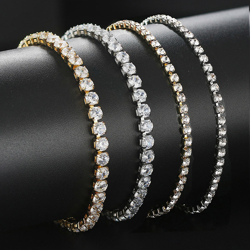 아이스 지르콘 테니스 발찌 눈부신 4mm CZ 테니스  - Body Jewelry Leg Chain 리뷰 및 가격