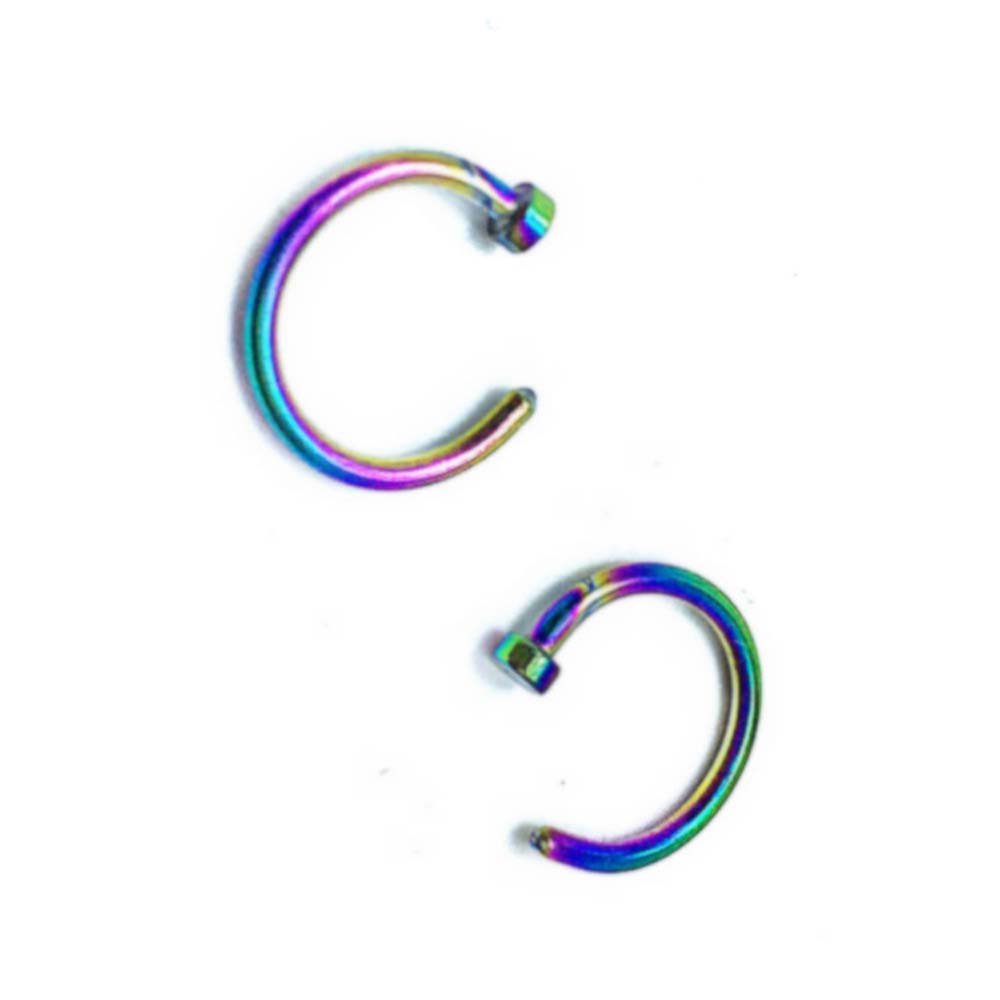 수술용 스틸 가짜 피어싱 스터드, 작은 후프, 오픈 코 - Body Jewelry On Sale 리뷰 및 가격