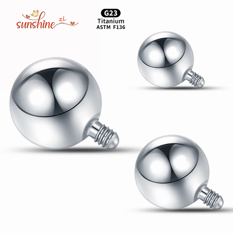 1PCS 내부 스레드 볼 티타늄 교체 볼 혀 립 바벨  - Body Jewelry Dermal 리뷰 및 가격