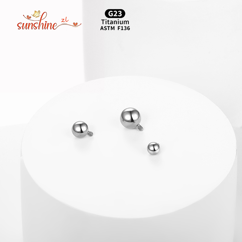 1PCS 내부 스레드 볼 티타늄 교체 볼 혀 립 바벨  - Body Jewelry Dermal 리뷰 및 가격
