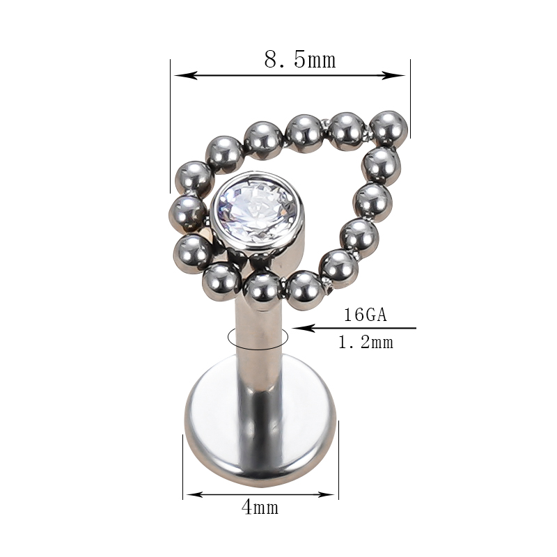 1pc G23 티타늄 16G 용접 볼 립 네일 귀 스터 - Body Jewelry Amazon 리뷰 및 가격