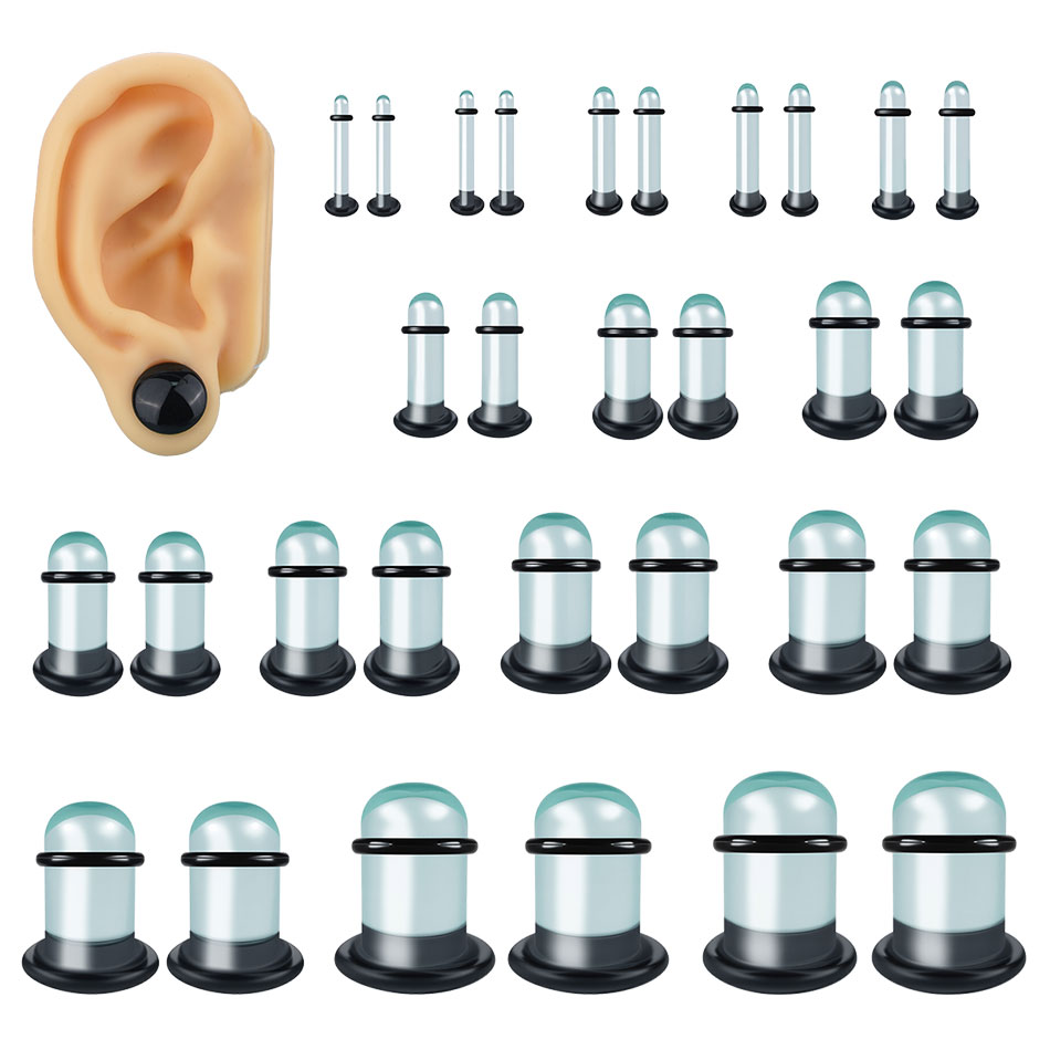 2pcs 유리 귀 게이지 스트레칭 키트 짧은 테이퍼 익 - Body Jewelry Ear Gauges 리뷰 및 가격