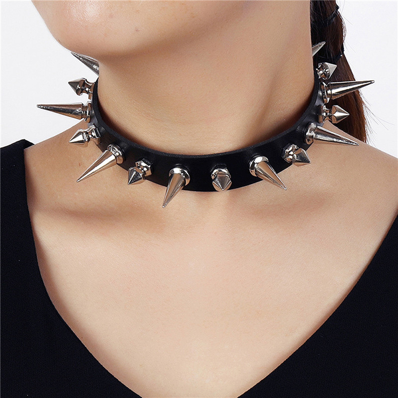 펑크 가죽 네일 리벳 칼라 목걸이 팔찌 다리 링 하라주 - Body Jewelry Leg Chain 리뷰 및 가격