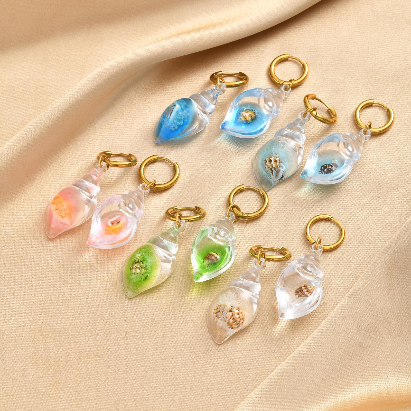 여성용 소라껍데기 링 귀걸이, 스테인리스 스틸 방수 변 - Conch Earring Hoop 리뷰 및 가격