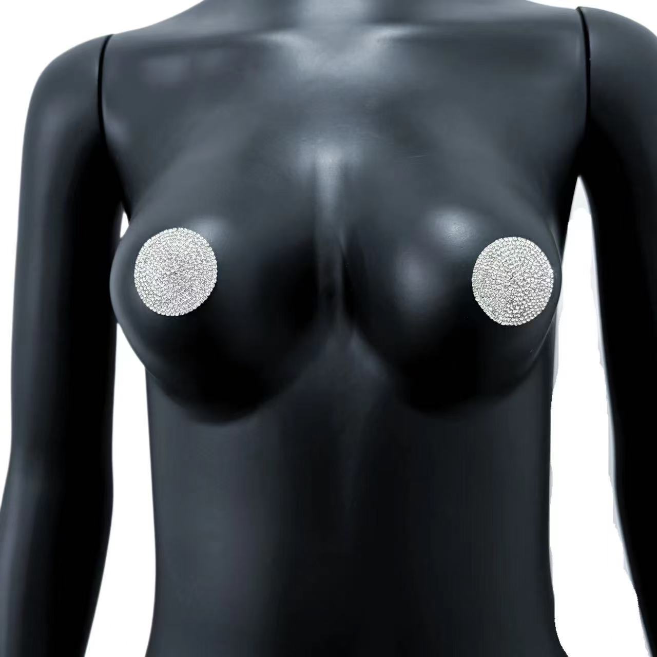 새로운 핫셀링 유행 라운드 체스트 패치 섹시한 라인스톤 - Body Jewelry Hot 리뷰 및 가격