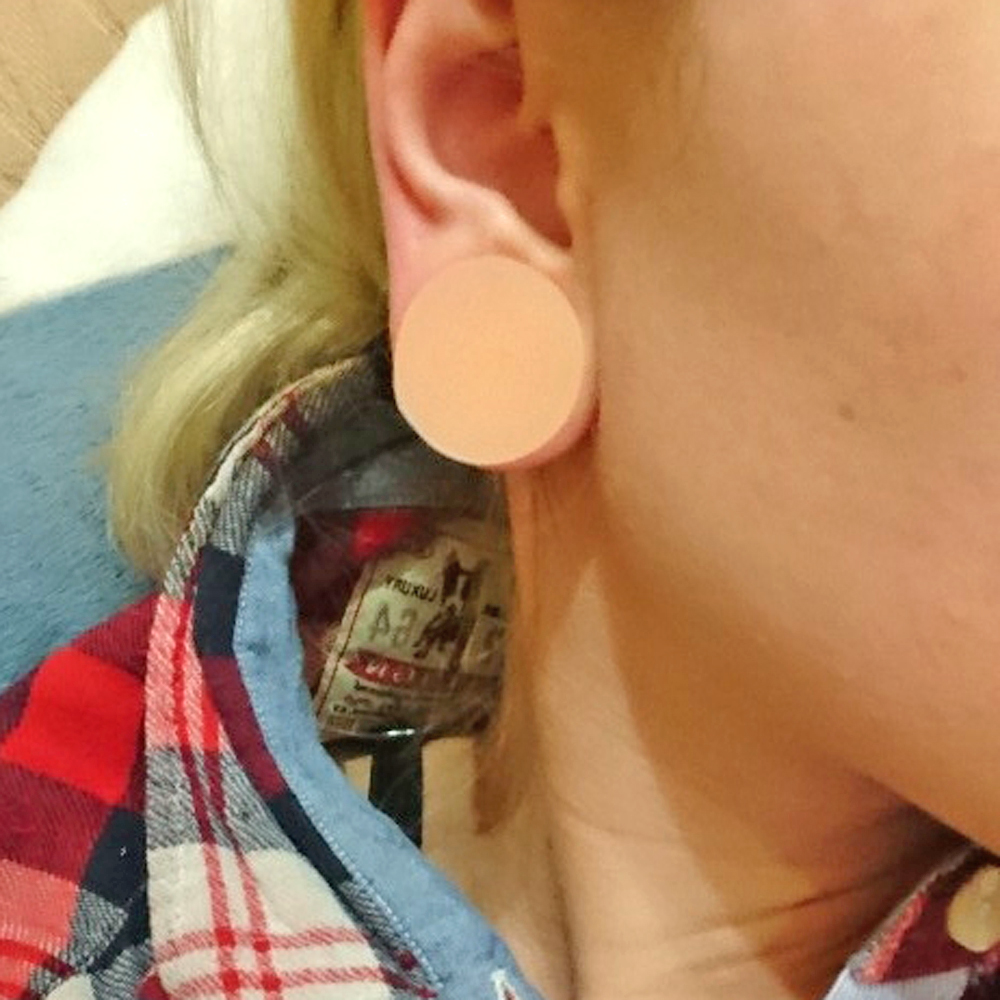 1 쌍의 실리콘 유연한 두꺼운 귀 플레어 플러그 솔리드 - Body Jewelry Ear Gauges 리뷰 및 가격