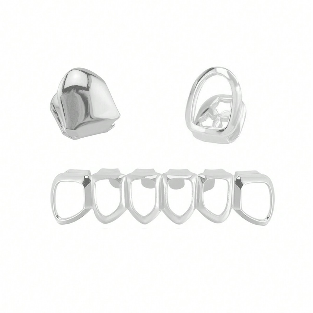 핫세일 6구멍 플랫 치아 힙합 브레이스, 치아 3피스  - Body Jewelry Hot 리뷰 및 가격