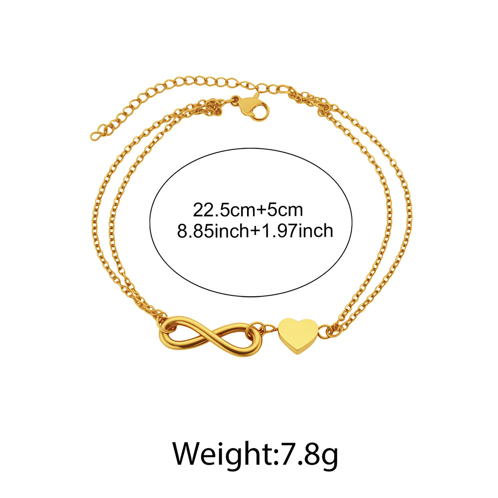 스테인리스 스틸 인피니티 러브 하트 발찌 방수 여성용  - Body Jewelry Leg Chain 리뷰 및 가격