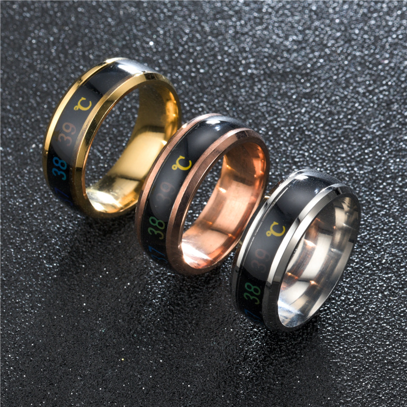 스마트 센서 체온 측정 웨딩 커플 반지 스테인레스 스틸 - Body Jewelry Measurements 리뷰 및 가격