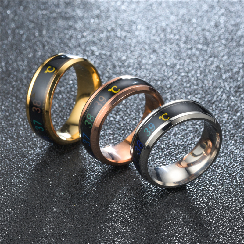 스마트 센서 체온 측정 웨딩 커플 반지 스테인레스 스틸 - Body Jewelry Measurements 리뷰 및 가격