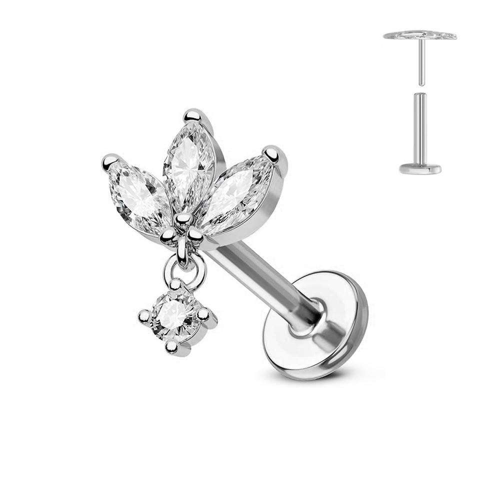 ASTM F136 G23 티타늄 꽃 나사없는 귀걸이 피 - Conch Earring Hoop 리뷰 및 가격