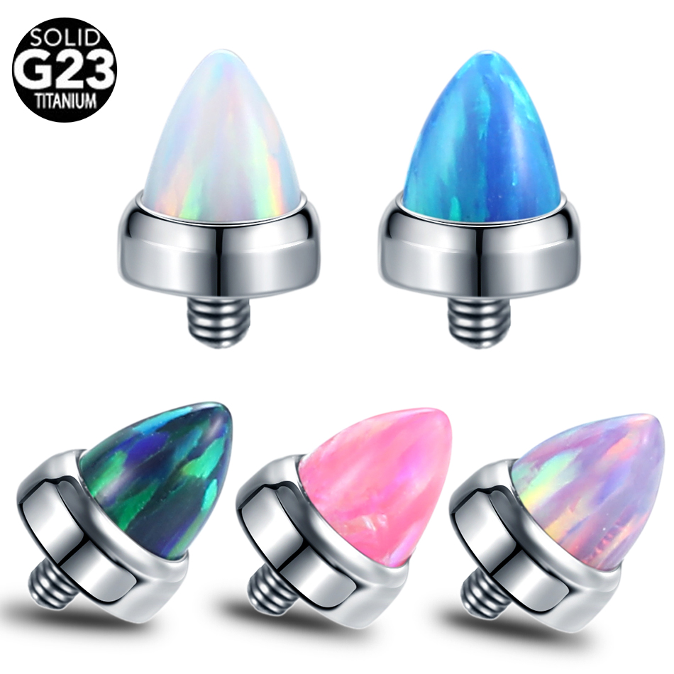 1PC 티타늄 클로 세트 오팔 총알 피부 탑 피어싱 내 - Body Jewelry Dermal 리뷰 및 가격