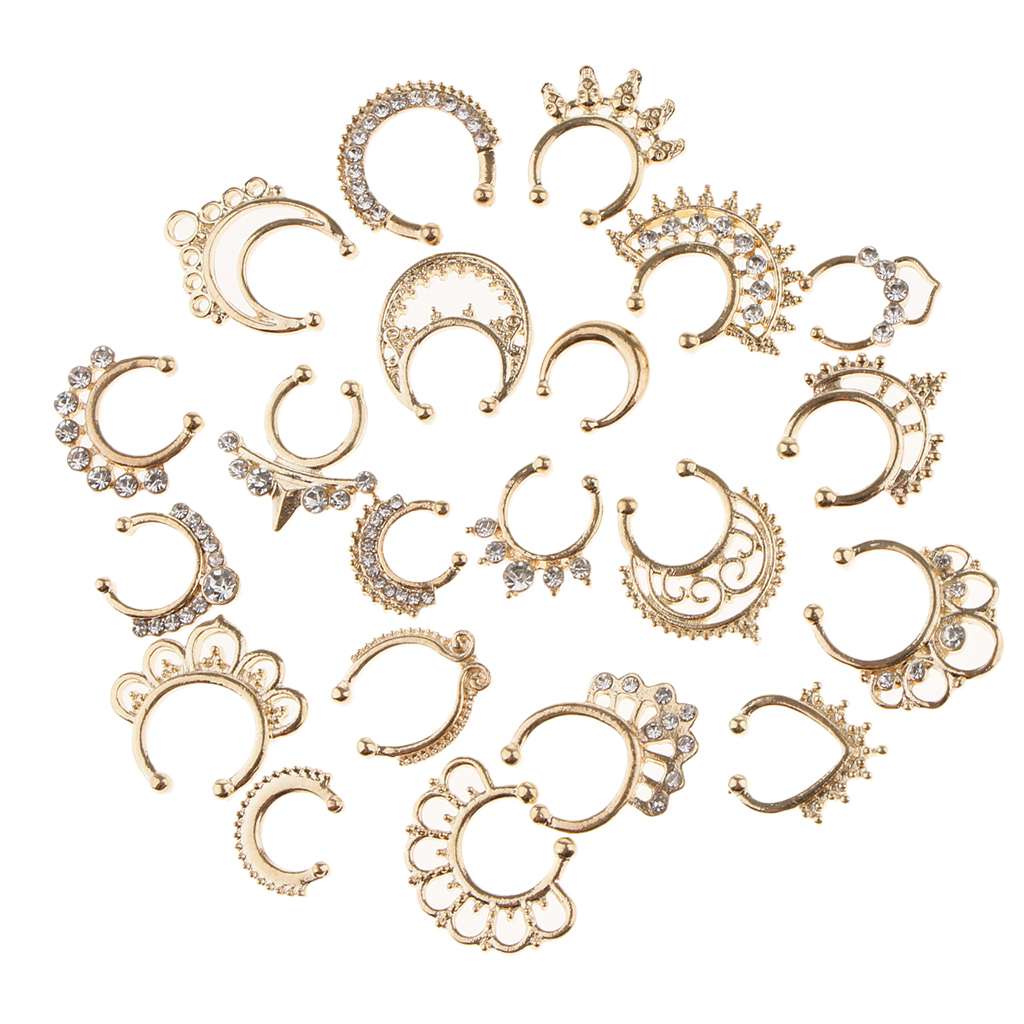 뜨거운 판매 21/3PCS 코 가짜 Septum 링 클 - Body Jewelry On Sale 리뷰 및 가격